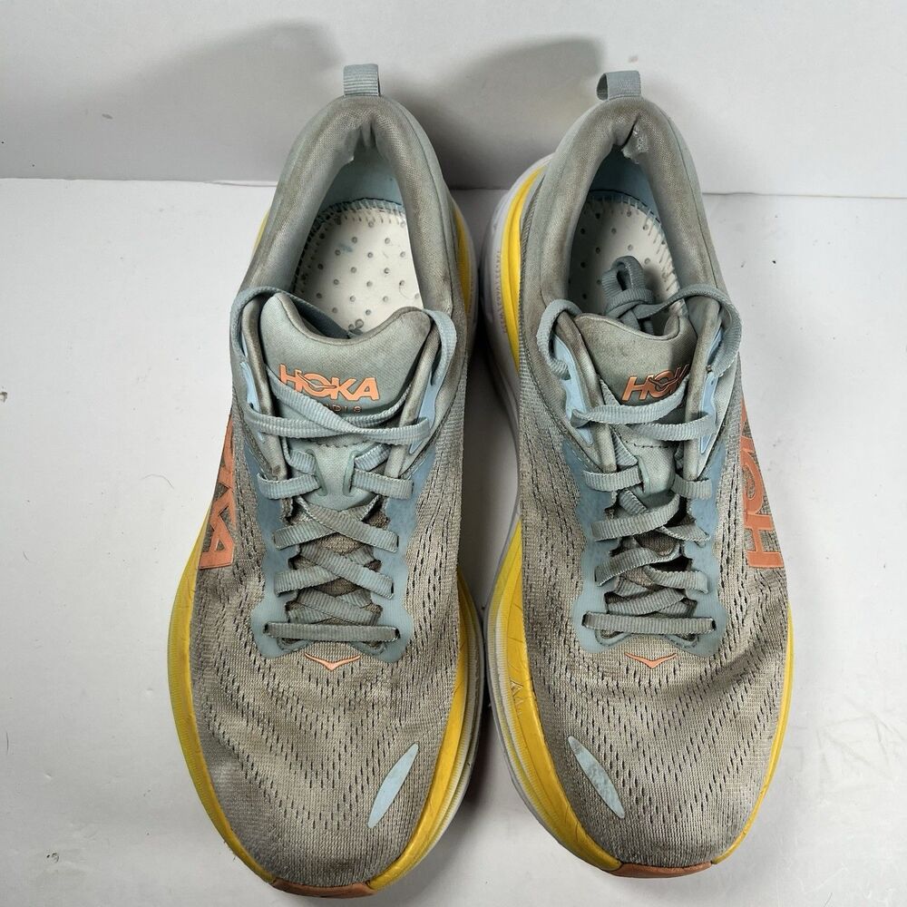 Hoka Bondi 8 Lace Up Athletic Running Shoes Sneakers Women's Size 10 B - READ! - Picture 6 of 9